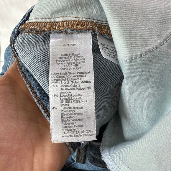 Madewell Jeans Women 32 Blue Perfect Vintage Crossover Waist Straight Leg Denim - Picture 6 of 13